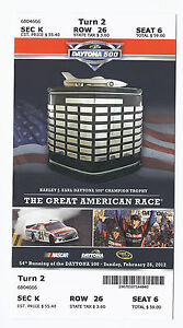 2012 Daytona 500 Full Unused Season Ticket Matt Kenneth Winner