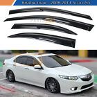 For 2009-2014 Acura TSX CU2 Sedan JDM Wavy Mugen Style Window Visors Rain Guards (For: Acura TSX)