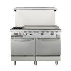 48'' Commercial Gas Range Stove Stainless Steel Oven 36'' Griddle 2 Burners New