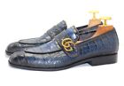 Tailor made Men's Crocodile Print Leather Slip On Monk strap Loafers Dress Shoes