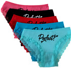 Lot 5 Sexy Women Bikini Panties Brief Floral Lace Cotton Underwear (#6510)