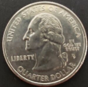 2004 D Wisconsin Washington Quarter Error Obverse Die Break Mint Mark