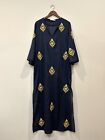 Tory Burch Embroidered Cotton Voile Caftan Size Large