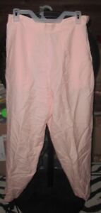 APPRAISAL Women's Size 12 Light Pink Zipper And Button 55% Ramie/45% Rayon Pants