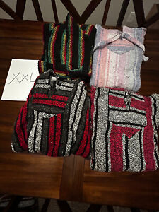 Baja Hoodie | Drug Rug | Mexican Poncho brand new made in mexico size XXL