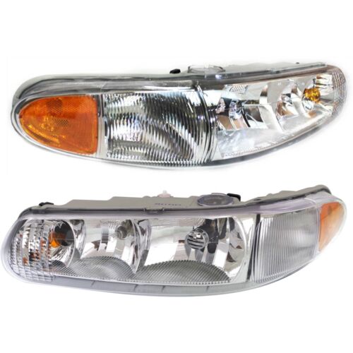 Halogen Headlight Set For 1997-05 Buick Century 97-04 Regarl Left and Right Pair (For: 2001 Buick)