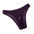 Men's Open Front Penis Peep Hole Transparent Sheer Mesh Brief Kinky Knickers PUR