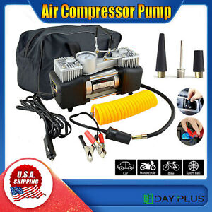Heavy Duty Portable Air Compressor Car Tire Inflator Electric Pump Auto New 12V