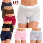 US Women's See Through Shorts Hot Pants Ice Silk Transparent Boyshort Underwear