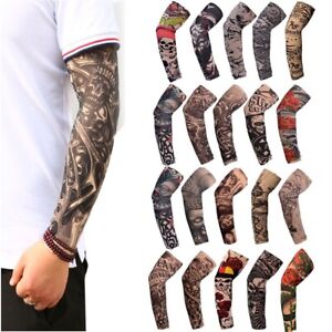 10PCS Cooling Tattoo Arm Sleeves Cover UV Sun Protection Outdoor Sport Men Women