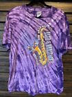 2008 New Orleans Jazz & Heritage Festival Fest PurpleTie Dye Vintage T Shirt LRG