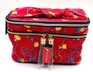 Estee Lauder Double Layer Makeup Train Case Bag with Handle & Build in  Mirror