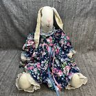 Vintage Handmade Bunny Rabbit Floppy Ears Easter Rag Doll Best Friend Dress