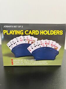 2x Hands Free Playing Card Holders For Kids Senior Poker Tray Racks Organizer