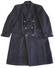 Mens Di Silver Italian Cashmere Overcoat Black Wool Lined Pockets 44 R