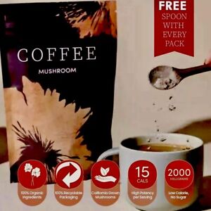 RYZE MUSHROOM COFFEE Brand New Bag 30 Servings High Demand - with FREE SPOON
