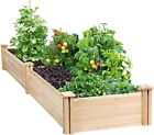 Wooden Raised Garden Bed Kit Outdoor Planter Box Grow Vegetable/Flower/Herb Box