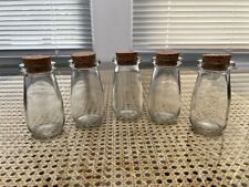 Glass Containers With Lids 4” Tall Cork Lids Wedding Centerpieces Craft Set Of 5
