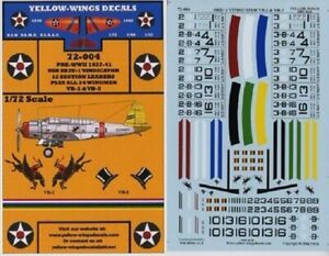 Yellow Wings Decals 72004 x 1/72 USN SB2U1 Vindicator 12 Section Leader VB2  VB3