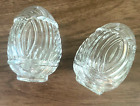 Pair of Vintage Art Deco Glass Birdcage Water/Seed Dishes! Hendryx!