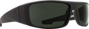 Spy Optics - Men's Logan Sunglasses, Soft Matte Black Happy Gray Green Polarized