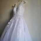 GLS ELIZABETH K Bridal Wedding Gown Dress sz S or size 6 Beautiful 😍 sleeveless