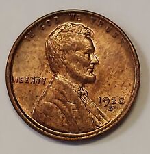 1928-S Lincoln Wheat Cent Grading CH BU R/B Beautiful Original Uncleaned  o19