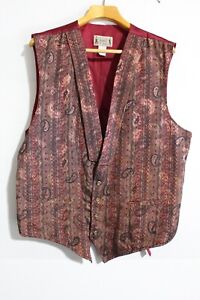 Classic Old West Styles Vest Mens XXL  Rayon, Cotton Western Cowboy Paisley