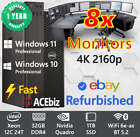 Dell Trading Computer 8x Monitor Windows 11/Xeon 12C/32GB RAM/SSD/3TB/WiFi 6e