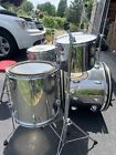 Vintage Drums Ludwig Stainless Steel 5pc DrumSet Kit Hollywood 1976 Wow! Rare!
