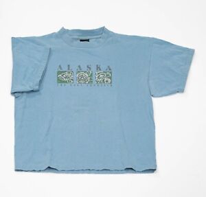 Vintage Alaska The Last Frontier T-Shirt Women's Size XL 24x24 Single Stitch