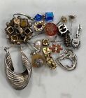 Vintage Sterling Silver SCRAP/Single Earring Marked/Signed Lot 18 Pieces - 22.0g