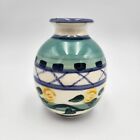 New ListingStudio Art Pottery Hand Crafted Glazed Multicolor 5 Inch Vase Signed By Artist