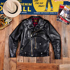 American Vintage Slash Jacket Cowhide Leather Jacket Biker Short Section
