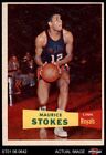 1957 Topps #42 Maurice Stokes Royals-BskB DOUBLE-PRINT RC Saint Franci 4 - VG/EX