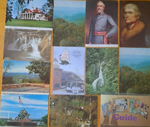 12  Old Postcards   State of  VIRGINIA    Misc. VA  Views    1970's-1990's