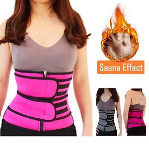 Women Waist Trainer Sauna Neoprene Sweat Belt Tummy Control Yoga Gym Body Shaper
