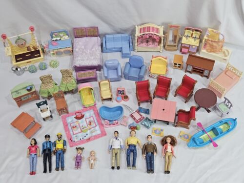 Fisher-Price Loving Family Dollhouse Furniture Figures Lot