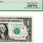 New Listing$1  ERROR  ENGRAVING  Federal Reserve note H 41796860 E  SUPERB GEM PCGS 68