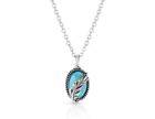 Montana Silversmiths Necklace Womens World's Feather Turq 19