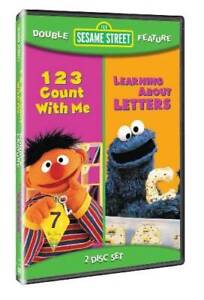 Sesame Street Double Feature: 123 Count With Me/Learning A - VERY GOOD
