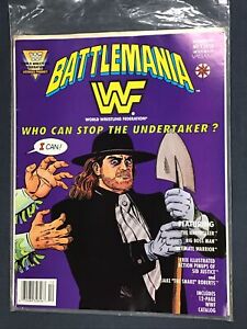 VINTAGE WWF/WWE BATTLEMANIA NO. 4 DEC. 1991 COMIC W/POSTER, BAGGED/BOARDED