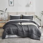 Herside Grey King Comforter Set Viscose from Bamboo Soft Cooling Silky 300TC
