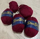 New Listing4-50grs. Sha Sha Skeins of yarn. Burgundy %100 Virgin Wool