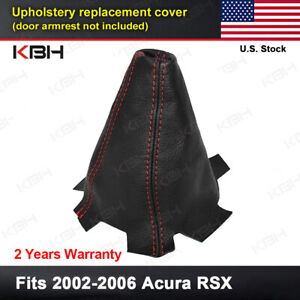 Fit 02-06 Acura RSX Manual Shifter Shift Boot Replacement Cover PU Leather Red (For: Acura RSX)