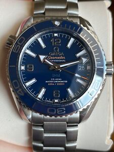 OMEGA Seamaster Planet Ocean 39.5 mm Blue Dive Watch Full Set 1/2024