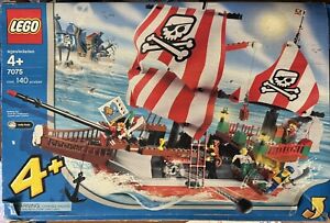 Lego 7075 Pirates Captain Redbeard's Pirate Ship Parts & Manuals Lot With Box