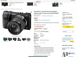 Sony Alpha NEX-3K 14.2MP Digital Camera - Black (Kit w/ E OSS 18-55mm Lens)
