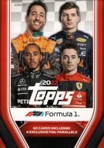 2022 Topps Formula 1 Racing Blaster Box with 4 Exclusive Foil Parallel Cards