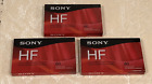 Lot Of 3 Blank Audio Cassette Tapes Sony HF 60 Minutes Normal Bias New Sealed